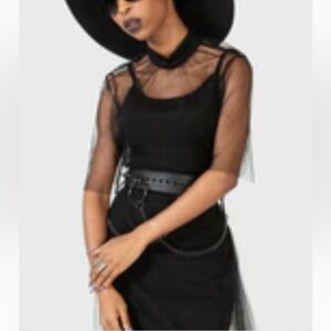 Killstar Black Sheer Mesh Dress